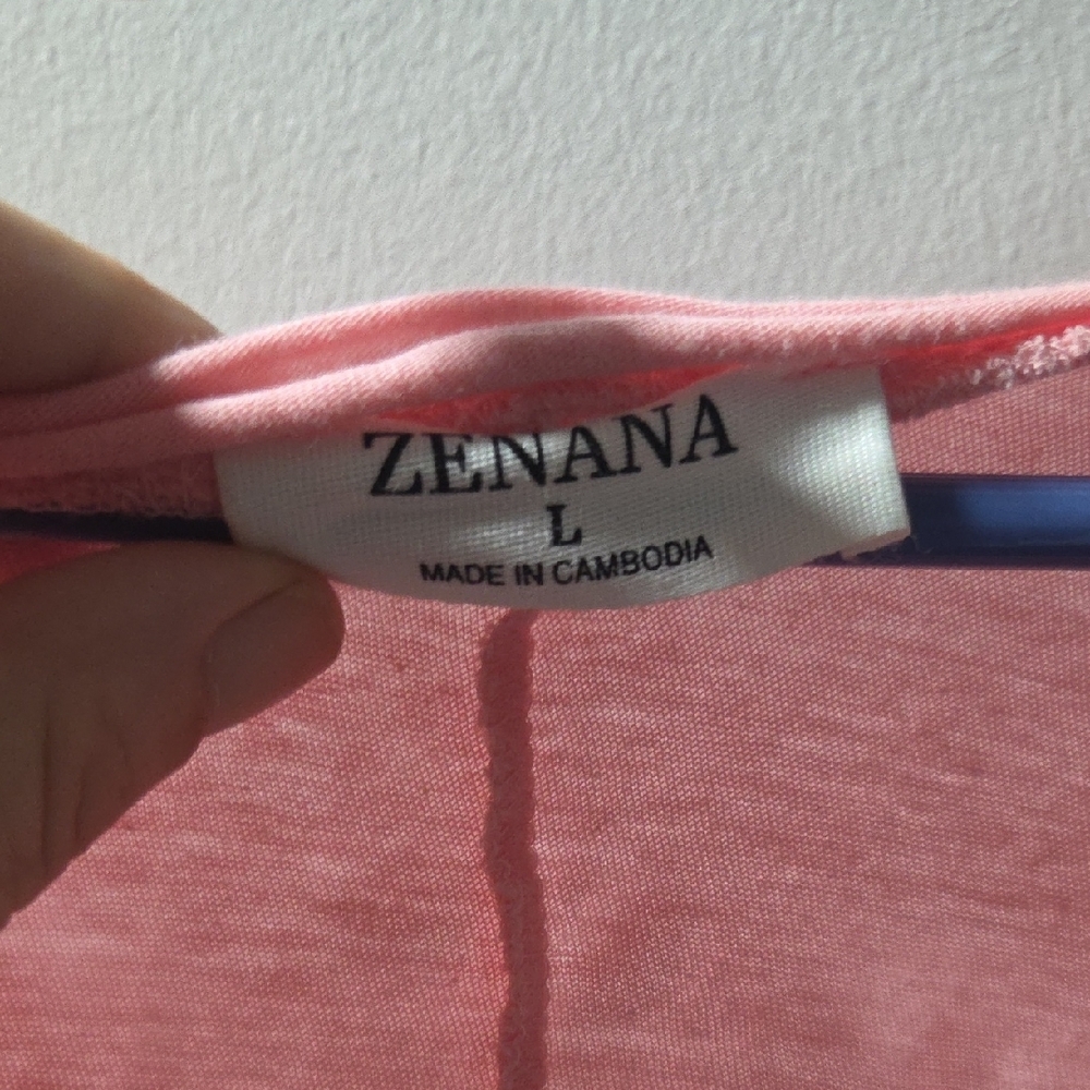 Zenana Outfitters Light Pink Cropped Blouse - Picture 2 of 2